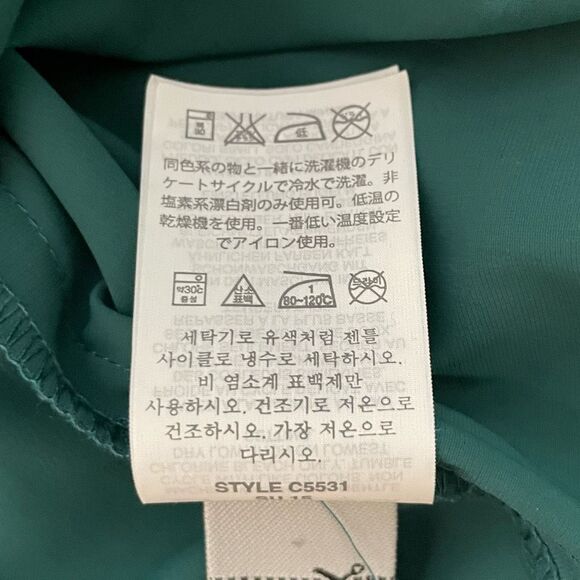 J. Crew Striped Eyelet Cocktail Dress Green Lace Fit & Flare V-Neck Sz 2 - Picture 8 of 8